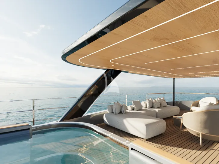 MIIA Sunreef Ultima 88 - flybridge jacuzzi MIIA Sunreef Ultima 88 - flybridge jacuzzi