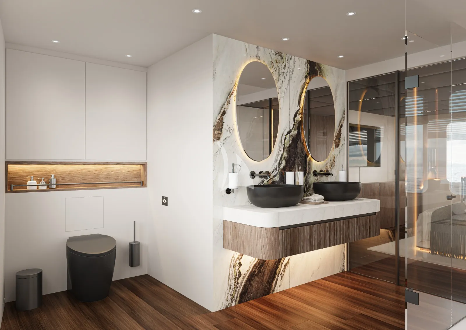 MIIA Sunreef Ultima 88 - master cabin bathroom