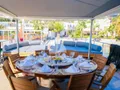 SURREYA ADA Yacht Works 33m - alfresco dining set up SURREYA ADA Yacht Works 33m - alfresco dining set up