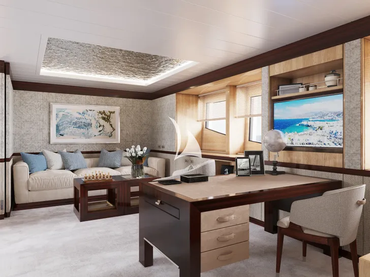 SWEET MARYI Amels 171 - master cabin office lounge SWEET MARYI Amels 171 - master cabin office lounge