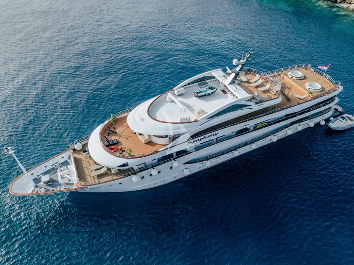 SYMPHONY Custom Yacht 52m - aerial shot SYMPHONY Custom Yacht 52m - aerial shot