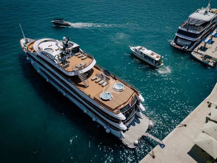 SYMPHONY Custom Yacht 52m - docked SYMPHONY Custom Yacht 52m - docked