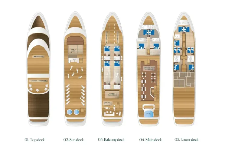 Layout for SYMPHONY Custom Yacht 52m - layout final