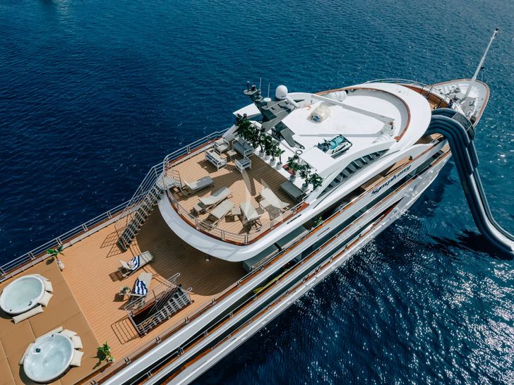 SYMPHONY Custom Yacht 52m - sky deck and sun deck view SYMPHONY Custom Yacht 52m - sky deck and sun deck view