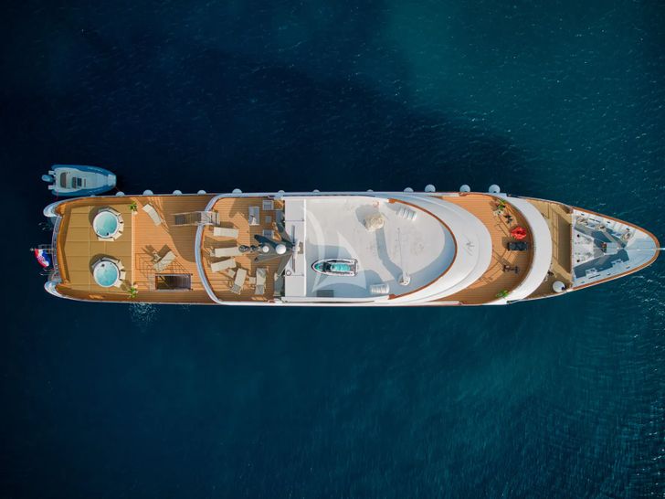 SYMPHONY Custom Yacht 52m - top aerial shot SYMPHONY Custom Yacht 52m - top aerial shot