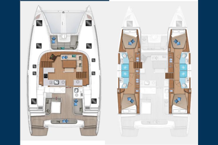 Layout for LUNA - Lagoon 46, catamaran yacht layout