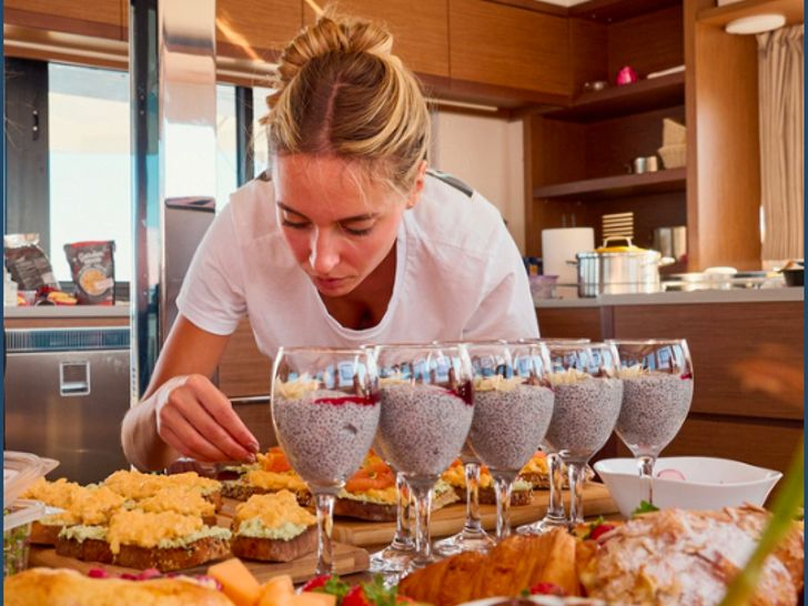 JASMINE - Lagoon 42,dinner preparation JASMINE - Lagoon 42,dinner preparation