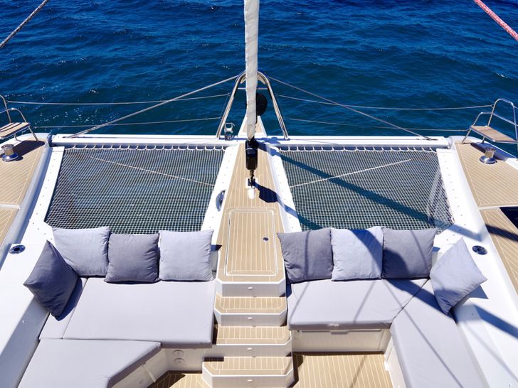 MAURICE Fountaine Pajot 59 - foredeck top shot MAURICE Fountaine Pajot 59 - foredeck top shot