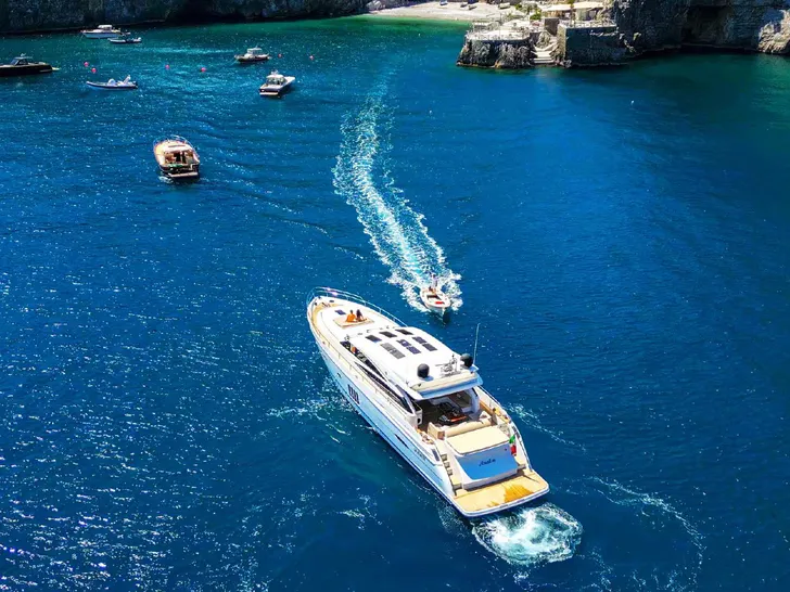 PRINCESS 81 - anchored aerial shot PRINCESS 81 - anchored aerial shot