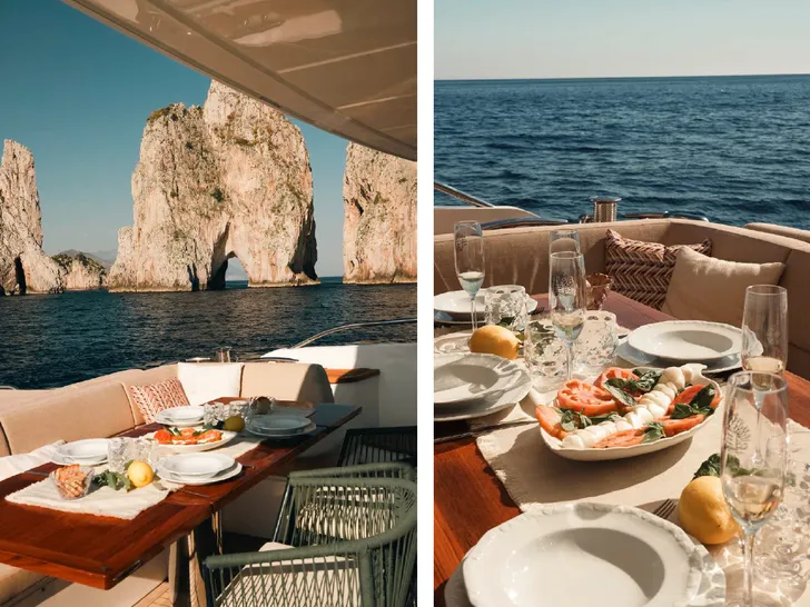 PRINCESS 81 - alfresco dining set up PRINCESS 81 - alfresco dining set up