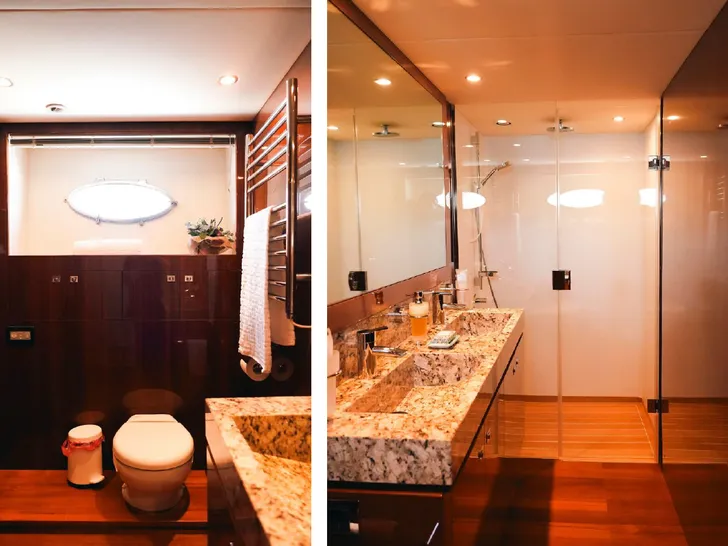 PRINCESS 81 - master cabin bathroom PRINCESS 81 - master cabin bathroom