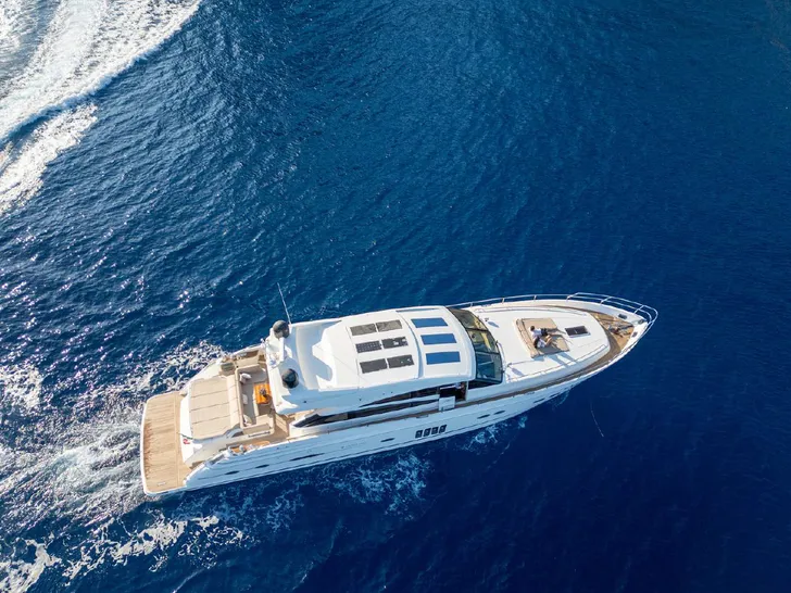 PRINCESS 81 - aerial shot cruising PRINCESS 81 - aerial shot cruising