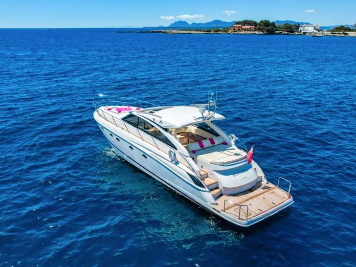 Princess V56 - anchored aerial shot Princess V56 - anchored aerial shot