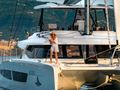 LIBERTA Fountaine Pajot Samana 59 - guest on the foredeck LIBERTA Fountaine Pajot Samana 59 - guest on the foredeck