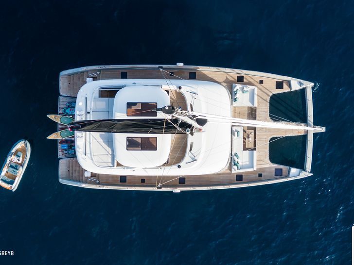 GREYB Sunreef 80 - top aerial shot GREYB Sunreef 80 - top aerial shot