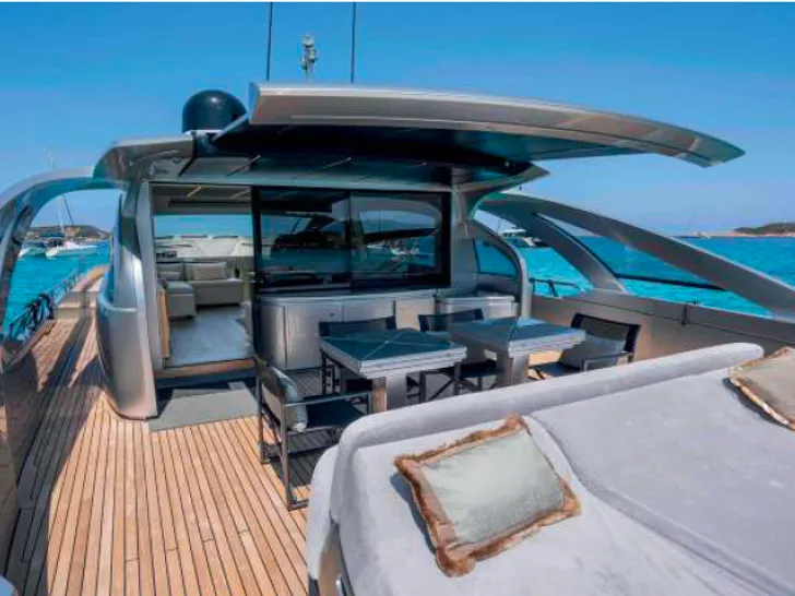 AQUA Pershing 70 - upper deck lounge AQUA Pershing 70 - upper deck lounge