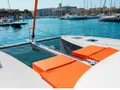 BOSSA NOVA Excess 14 - foredeck net trampolines and sunbathing area BOSSA NOVA Excess 14 - foredeck net trampolines and sunbathing area