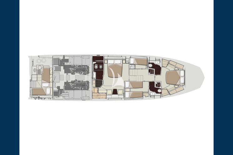 Layout for TAMARA II Azimut 66 layout cabin deck