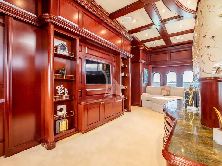 TCB Trinity 164 - master cabin lounge with TV TCB Trinity 164 - master cabin lounge with TV