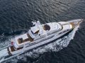 TELEOST Feadship 49m - cruising aerial shot TELEOST Feadship 49m - cruising aerial shot
