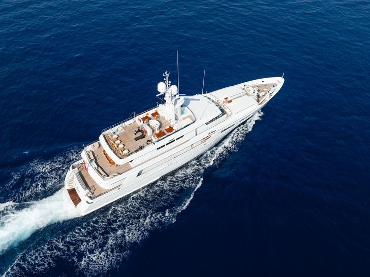 TE MANU Codecasa 49m - cruising aerial shot TE MANU Codecasa 49m - cruising aerial shot