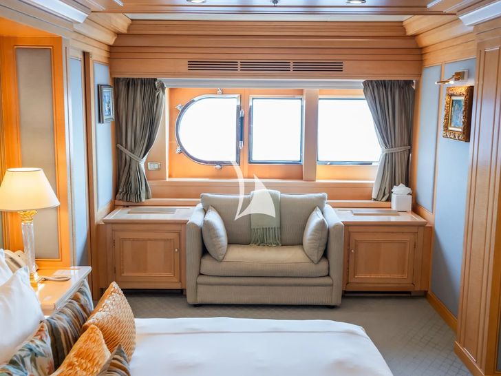 TE MANU Codecasa 49m - master cabin seat by the window TE MANU Codecasa 49m - master cabin seat by the window