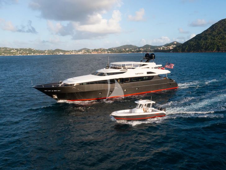 TEMPTATION Palmer Johnson 123 - cruising with the tender TEMPTATION Palmer Johnson 123 - cruising with the tender