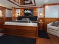 TEMPTATION Palmer Johnson 123 - master cabin bed and seat TEMPTATION Palmer Johnson 123 - master cabin bed and seat