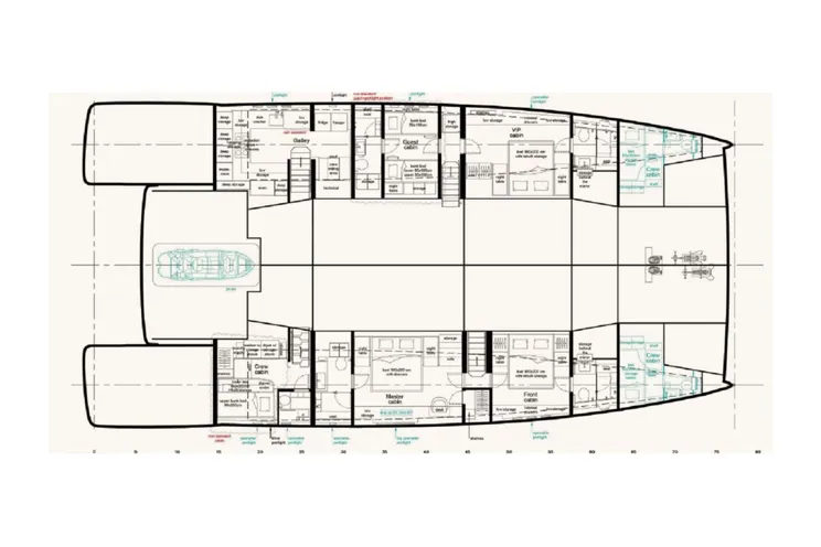 Layout for TESNI Sunreef 80 - Layout