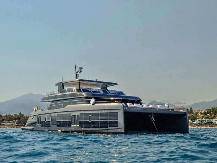 TESNI Sunreef 80 - Anchored Bow View TESNI Sunreef 80 - Anchored Bow View