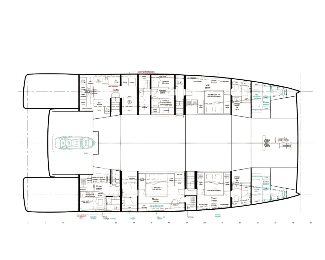Layout for  TESNI Sunreef 80 Power Eco - layout
