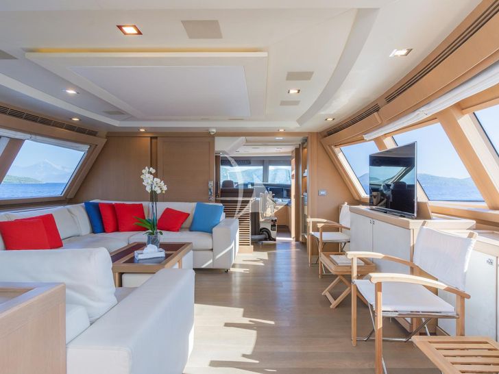 THALYSSA Ferretti Custom Line 124 - main saloon THALYSSA Ferretti Custom Line 124 - main saloon