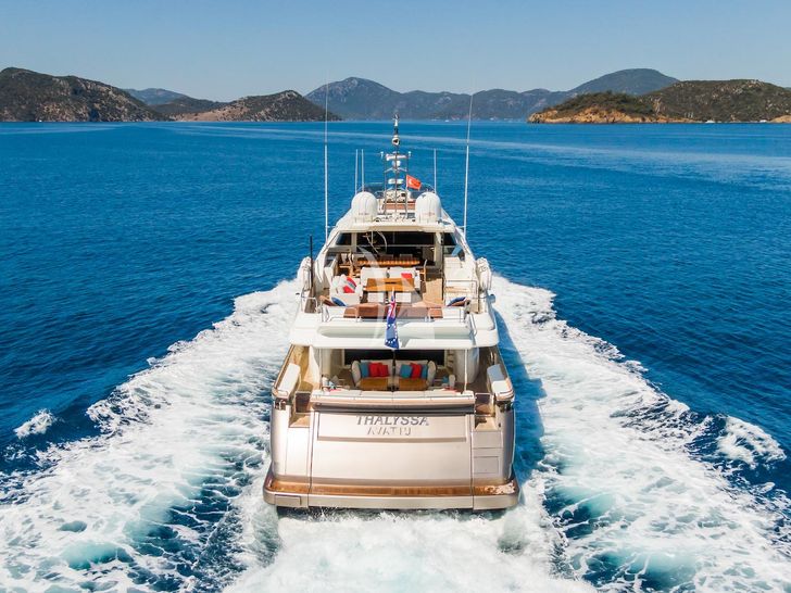 THALYSSA Ferretti Custom Line 124 - stern view THALYSSA Ferretti Custom Line 124 - stern view