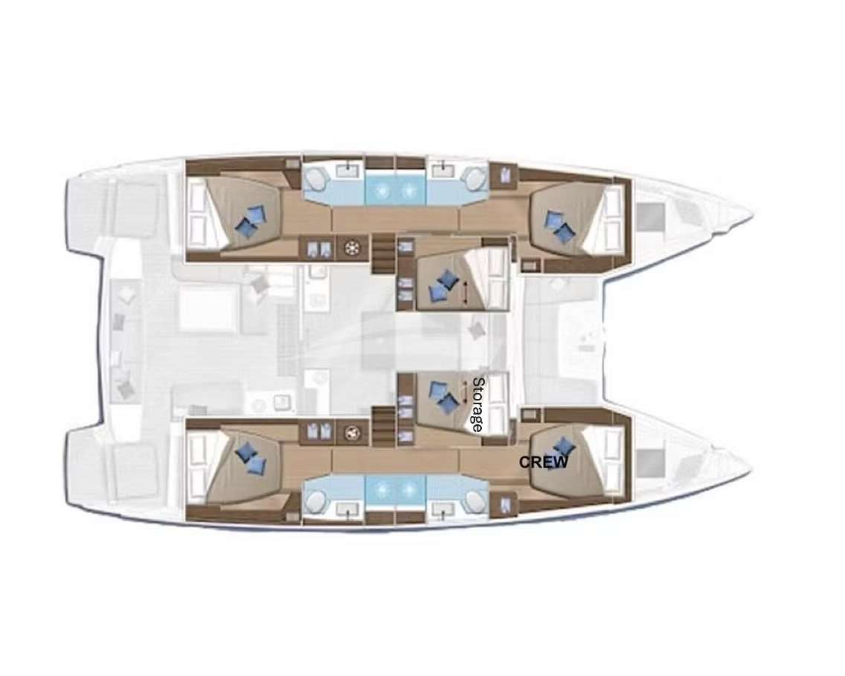 THE ADVENTURE Lagoon 50 - layout