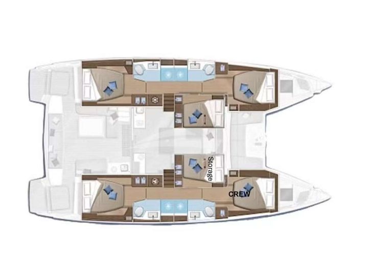 THE ADVENTURE Lagoon 50 - layout THE ADVENTURE Lagoon 50 - layout
