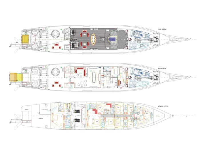 THE LANGLEY Aegean 62m - layout THE LANGLEY Aegean 62m - layout