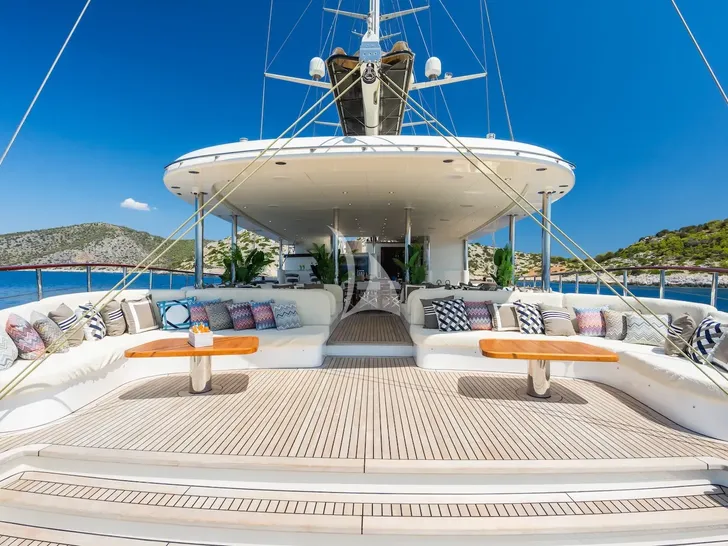 THE LANGLEY Aegean 62m - main aft deck lounge THE LANGLEY Aegean 62m - main aft deck lounge