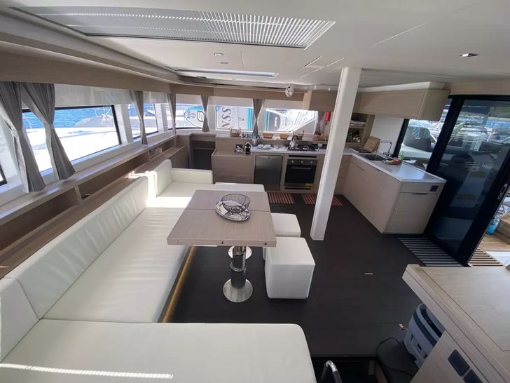 THE MOON Lagoon 55 - saloon and galley THE MOON Lagoon 55 - saloon and galley