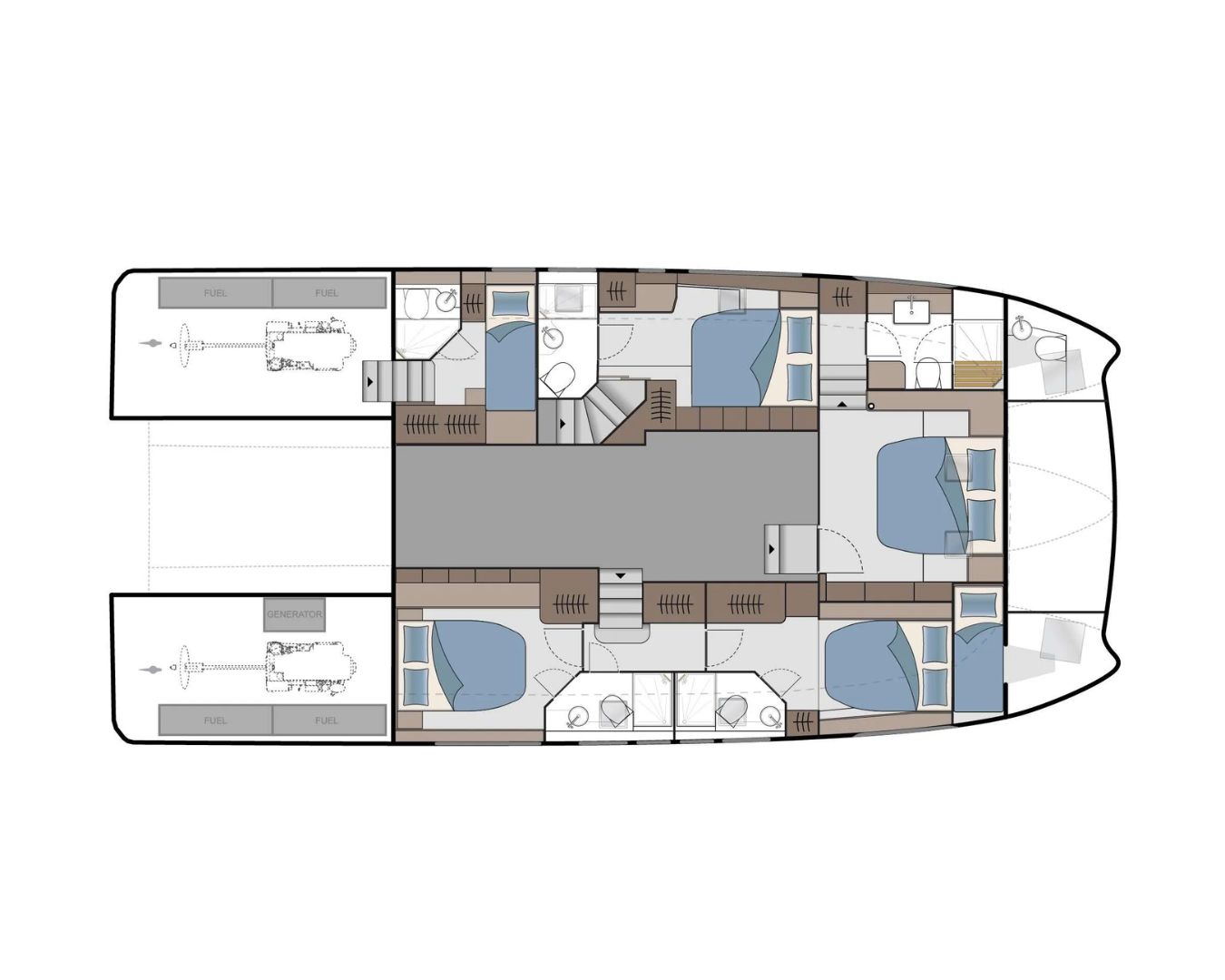 TIAMO Aquila 54 - cabin layout