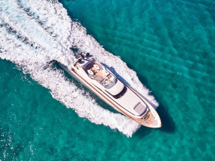 TIGRA Cantieri di Pisa Akhir 31 - top aerial shot cruising TIGRA Cantieri di Pisa Akhir 31 - top aerial shot cruising