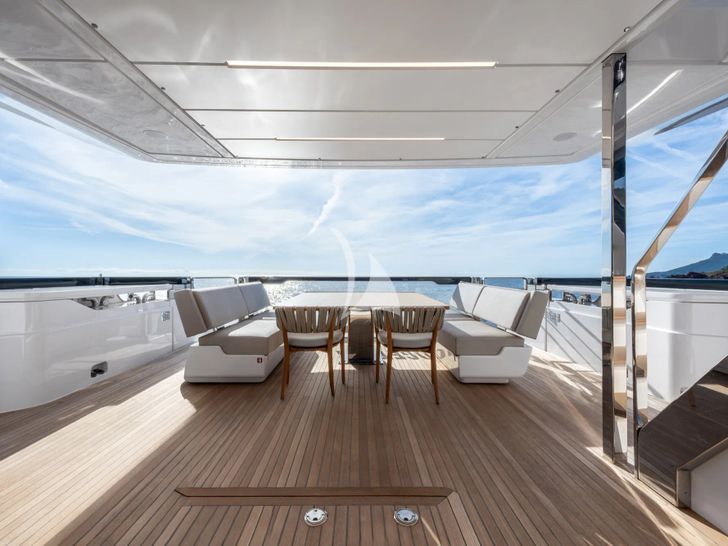 TOGETHER Ferretti 940 - main aft deck TOGETHER Ferretti 940 - main aft deck