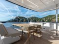 TOGETHER Ferretti 940 - main aft deck alfresco dining area TOGETHER Ferretti 940 - main aft deck alfresco dining area