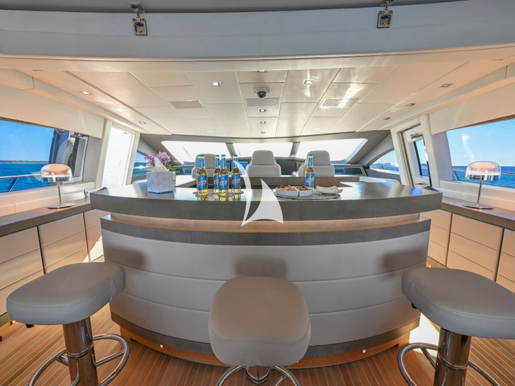 TOTAL Mangusta 108 Crewed Motor Yacht Dining TOTAL Mangusta 108 Crewed Motor Yacht Dining