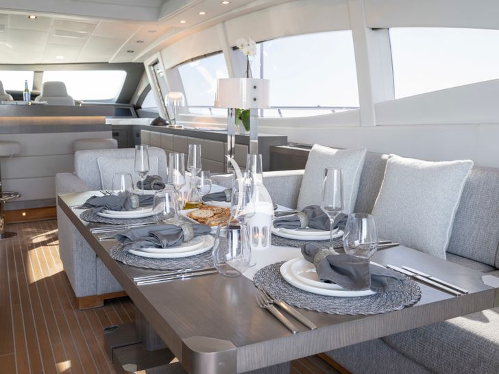 TOTAL Mangusta 108 Crewed Motor Yacht Counter TOTAL Mangusta 108 Crewed Motor Yacht Counter