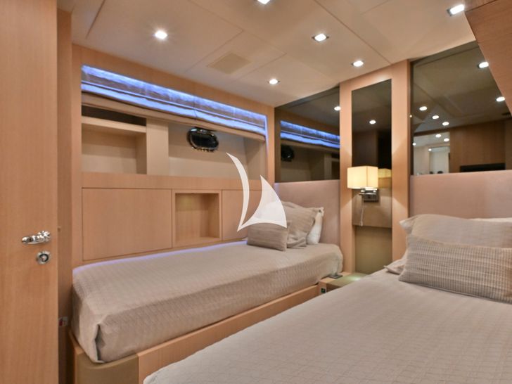 TOTAL Mangusta 108 Crewed Motor Yacht Twin Cabin 2 TOTAL Mangusta 108 Crewed Motor Yacht Twin Cabin 2