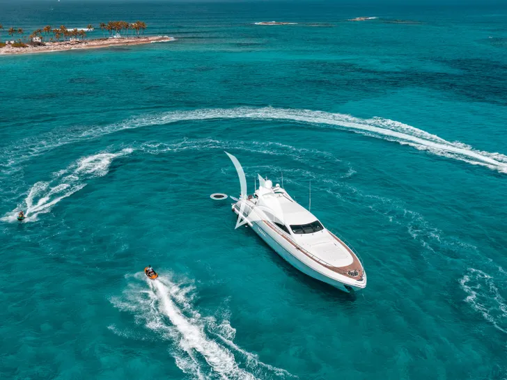 TOTAL Mangusta 108 Crewed Motor Yacht Cruising TOTAL Mangusta 108 Crewed Motor Yacht Cruising