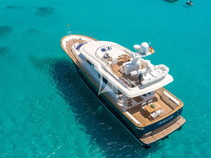 TRABUCAIRE Apreamare 66 - anchored aerial shot TRABUCAIRE Apreamare 66 - anchored aerial shot