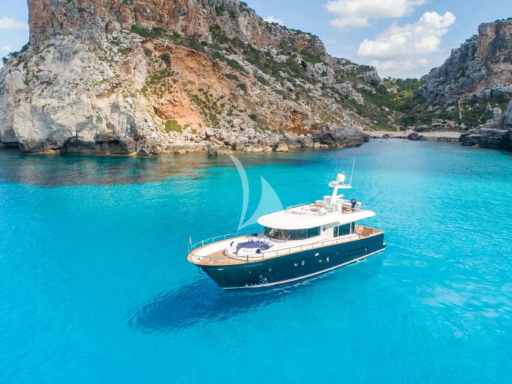 TRABUCAIRE Apreamare 66 - anchored near an island TRABUCAIRE Apreamare 66 - anchored near an island