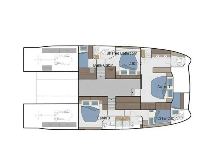 TREASURED C’s Aquila 50 - cabin layout TREASURED C’s Aquila 50 - cabin layout