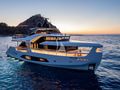 TRILOGY Ferretti Infynito 80 - anchored at night TRILOGY Ferretti Infynito 80 - anchored at night